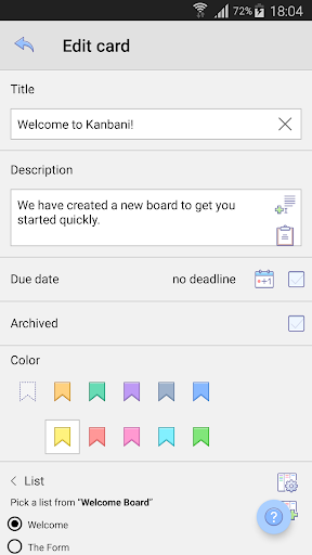Kanbani: Organizer, Task Manag Screen 2