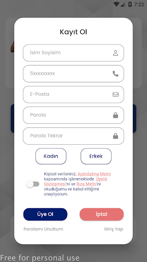 Android application Emshape Türkiye screenshort