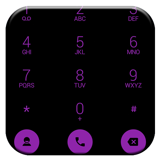 Dialer Theme Flat Black Purple 5.0 Icon