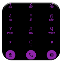 Dialer theme Flat BlackPurpl