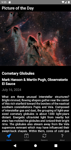 Android application APOD - Astronomy Daily screenshort