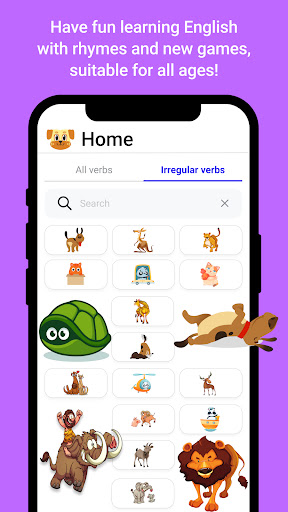 Android application Aha Momento - English verbs screenshort