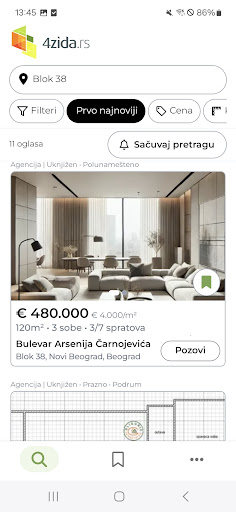 4zida Nekretnine Screenshot 1 - AppWisp.com