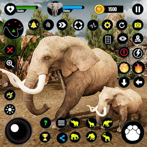 Scary Elephant Animal Wildlife logo
