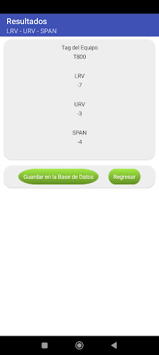 Calculadora de Nivel LRV URV Screen 3