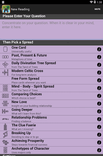 Screenshot of Tarot of Trees