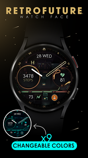 RetroFuture analog watch face Screen 2