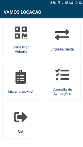 Android application Vamos Locação screenshort