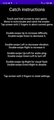 Android application Catch for the Blind and Deaf screenshort
