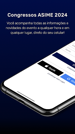 Android application Congressos ASIME 2024 screenshort