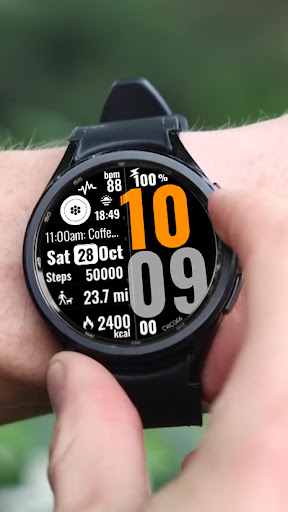 Android application Digital Watch Face CRC066 screenshort