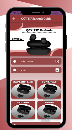 Android application QCY T17 Earbuds Guide screenshort