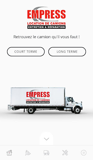 Android application Empress locations de camions screenshort