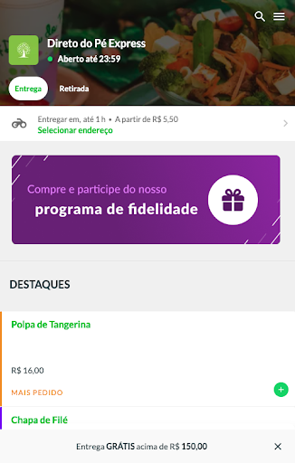 Android application Direto do Pé screenshort