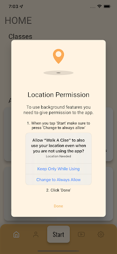 WalkACise Screen 2