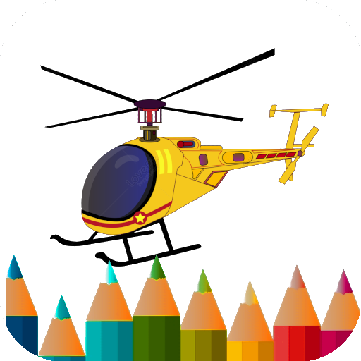 coloring flying helicopter