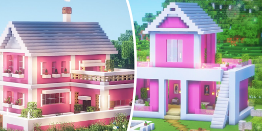 Pink House Map for Minecraft Screen 2
