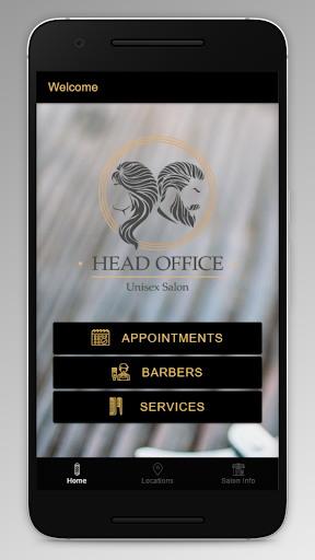 Android application Head office Barbers screenshort