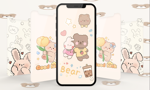 Cute Bear Aesthetic Wallpaper