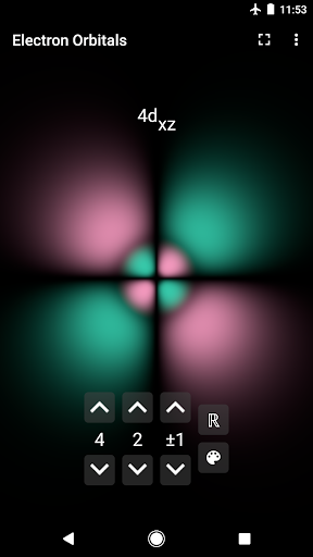 Android application Electron Orbitals screenshort