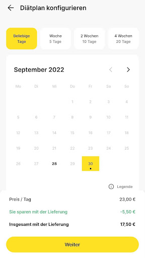 Android application NTFY - Your Meal Plan screenshort