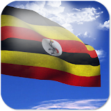 3D Uganda Flag icon