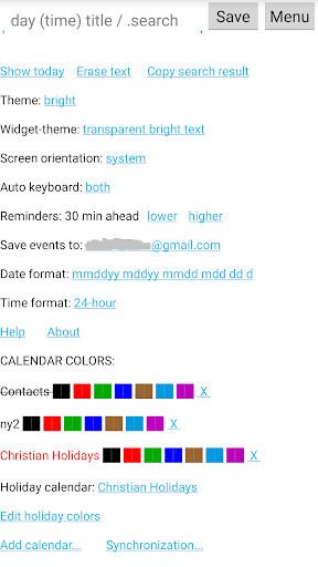 Small Simple Calendar Screen 3