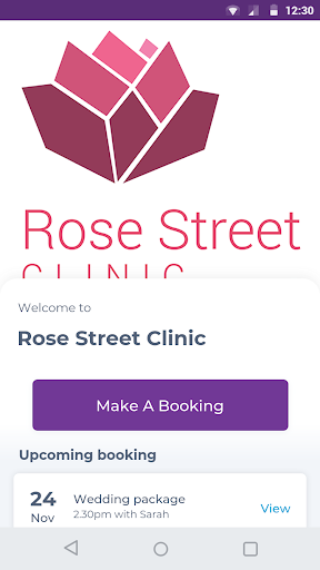 Android application Rose Street Clinic screenshort