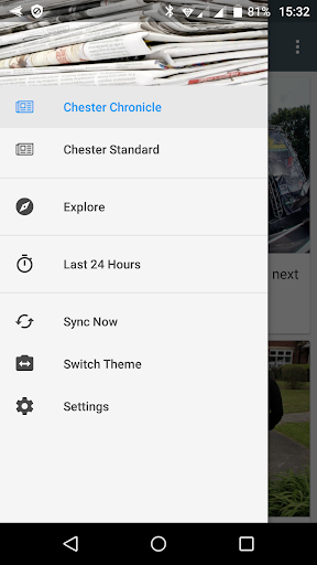 Android application Chester local news screenshort