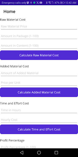 Android application Craft Pricer screenshort