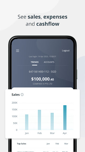 Screenshot of OCBC Business