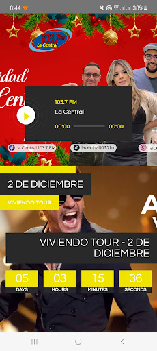 Android application La Central 103.7 FM screenshort