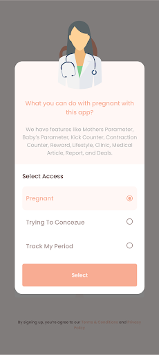 Android application Moirai MomCare screenshort