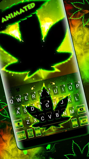 Android application Neon Green Leave Theme screenshort
