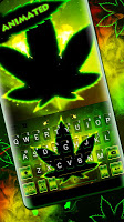 screenshot of Neon Green Leave Theme