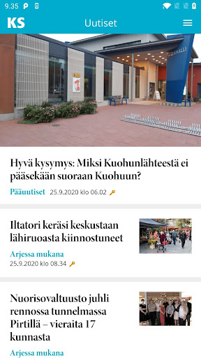 Android application Kangasalan Sanomat screenshort