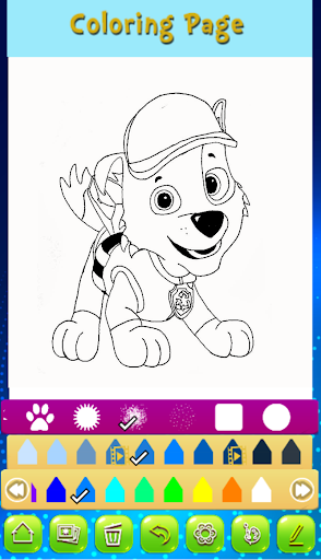 Android application Puppy Super Dog Coloring Book screenshort