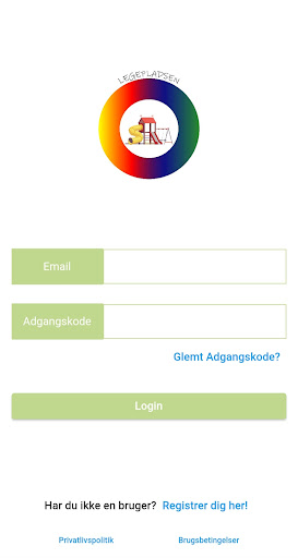 Android application Legepladsen screenshort