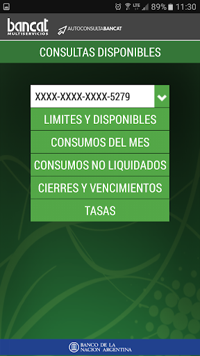 Autoconsulta BanCAT Screen 2