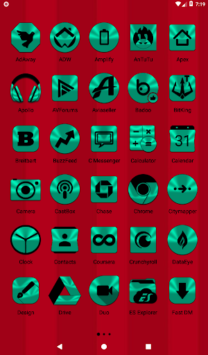Teal and Black Icon Pack