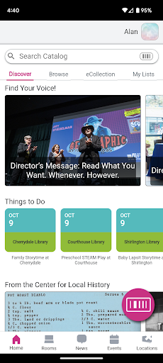 Android application Arlington Public Library screenshort