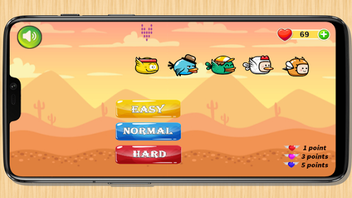 Android application Bird Pipes screenshort