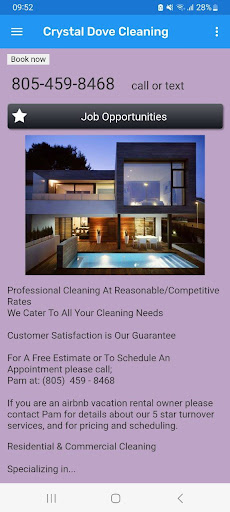 Crystal Dove Cleaning Screen 2