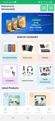 Android application Wholesale20 screenshort