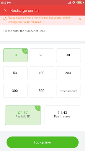 Snail Store Screen 2