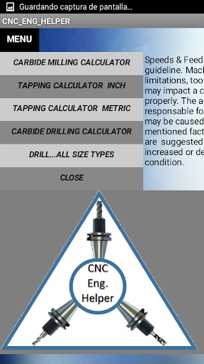 Android application CNC_Eng_Helper screenshort