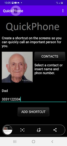 QuickPhone Screen 3