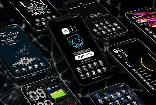 Android application Black Icon Pack screenshort