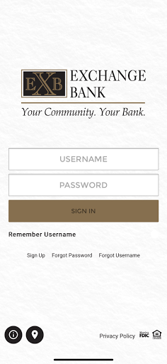 Android application The Exchange Bank screenshort
