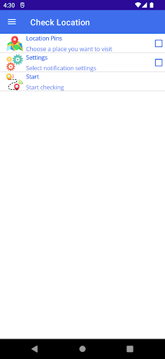 Android application Check Location screenshort